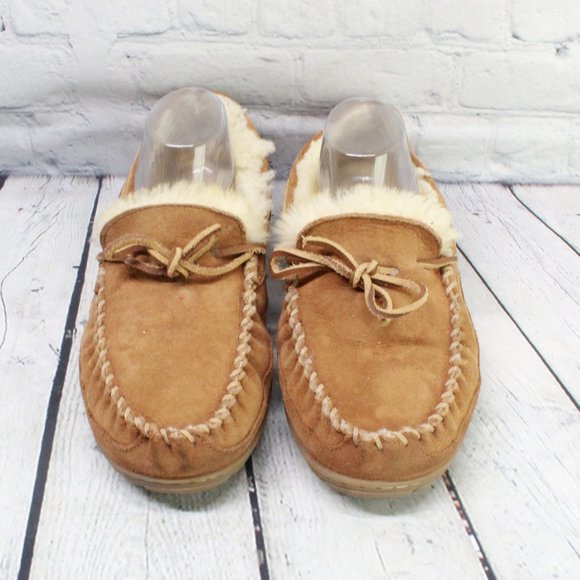 LL BEAN Wicked Good Lined Mocs Slippers Size 9 W - Picture 5 of 9